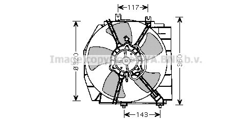 AVA QUALITY COOLING Вентилятор, охлаждение двигателя MZ7514